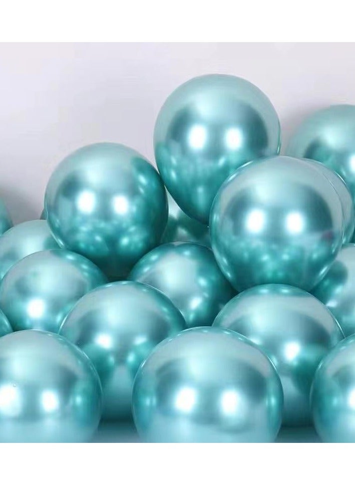 200-Piece High Quality Party Decoration  Metal Balloons Set，5Inch Green Metallic Balloon - Image 1